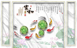 新中式背景墙