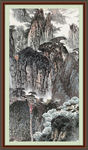 竖幅山水画