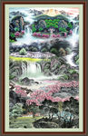 竖幅山水画