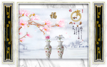 新中式背景墙