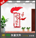 不忘初心党建文化墙