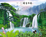 山水画水墨山水画 意境山水画