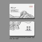 简洁名片线条名片几何名片模板