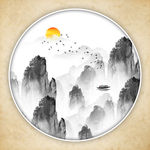 水墨山水画