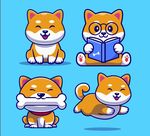 卡通柴犬