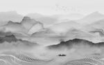 别墅高档灰色山水 TIF分层