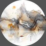 水墨山水画