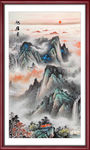 竖幅山水画
