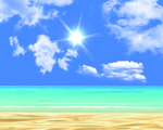 沙滩蓝天