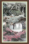 竖版山水画