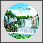迎客松国画迎客松