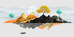 山水晶瓷画