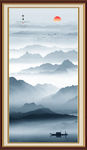竖幅山水画