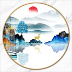 中国山水玄关装饰画