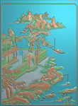 山水人物  垂钓