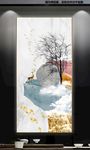 玄关风景麋鹿装饰画