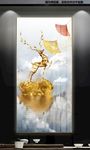 金色石头麋鹿装饰画