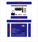 DVD视频播放器包装盒展开图