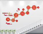 社会主义核心价值观楼梯文化墙