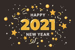 2021新年快乐节日海报矢量