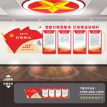 红色物业文化墙