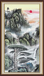 竖幅山水画