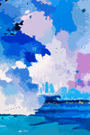 抽象油画