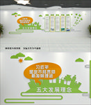 绿色健康发展理念文化墙