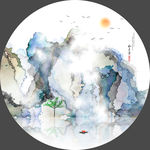 抽象山水画