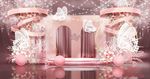 童话般高端婚礼粉红效果分层