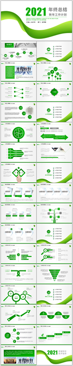 清新2021年工作总结PPT