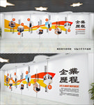 时尚公司发展历程企业形象墙