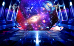 3D立体宇宙太空舱星球背景墙