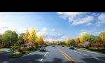 道路绿化景观设计效果图