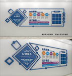 蓝色简洁企业形象墙