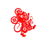 剪纸老鼠