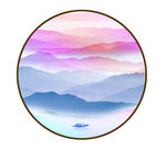 圆形山水画