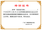 培训证书金色花边证书样板