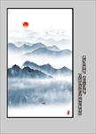 竖幅玄关山水画