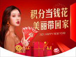 医美新年春节吊旗活动主题海报