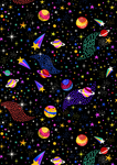 黑底星空