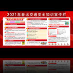 2021春运交通安全知识宣传栏