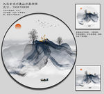 圆形山水画