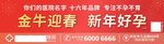 医院牛年广告 道闸春节广告喜庆