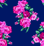 蓝底粉花