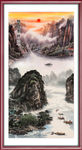 竖幅山水画