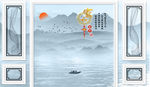 客厅山水背景墙