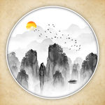 禅意水墨山水