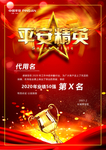 红色大气荣誉证书