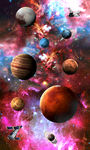 五彩缤星空银河宇宙星球3D地板